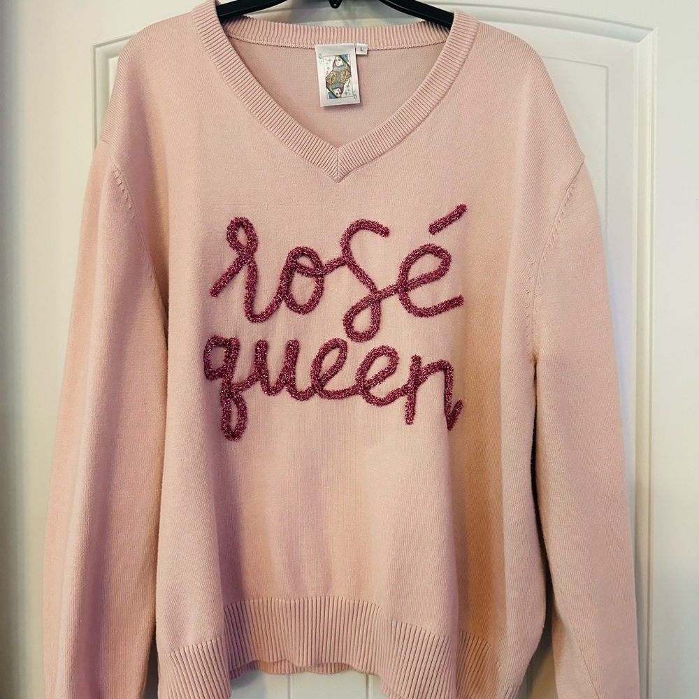 Women’s Queen of Sparkles Sweater Rosé Queen